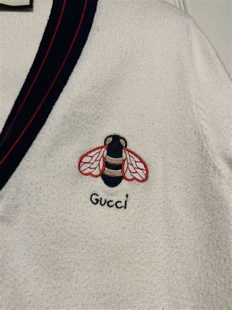 gucci cardigan bee yellow stripe|gucci women's sweaters.